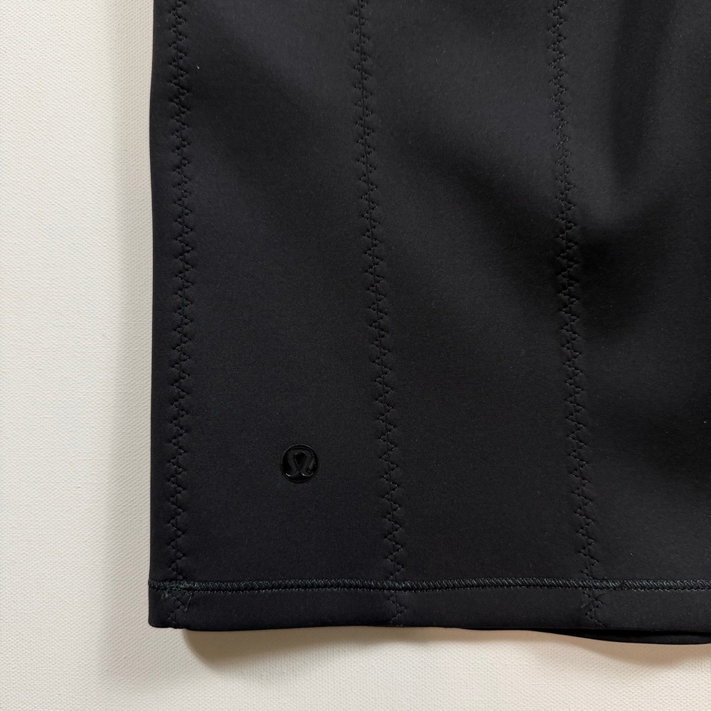 lululemon Black Structured Scuba Neoprene Dress Back Zip Pockets Size 2-4 (est) - Picture 2 of 9